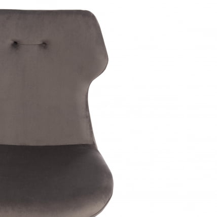 Стул ROBOCOP (mod. DC0128) вельвет/металл, 57 х 46 х 85 см , серый (HLR 24)/черный_5