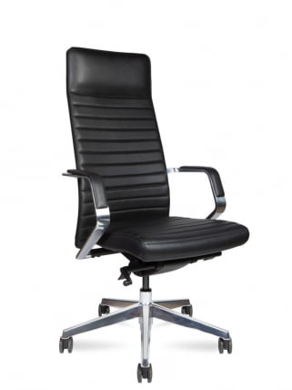 Кресло руководителя СИЕНА M кожа Черный_0