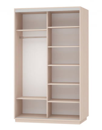 Шкаф-купе двухдверный Экспресс Дуо 1400х2200h Белая орхидея/Дуб молочный_1