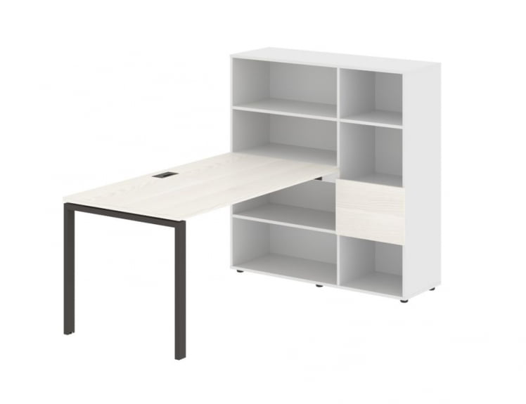 Рабочая станция EDIS EURST 1215 Ясень Траун Мокко Белый_0