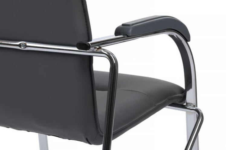 Стул Самба с пластиковыми подлокотниками SMB-03H Хром гальв. Серый_9