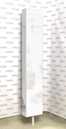 Поворотный шкаф в белом стекле Zoom White Белый_1