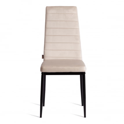 Стул Easy (mod. JSC02-1) металл, флок, 41 х 52 х 96 см, beige (молочный) HLR2 / черный_4