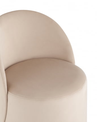 Пуф Loreen вращающийся велюр Молочный_6