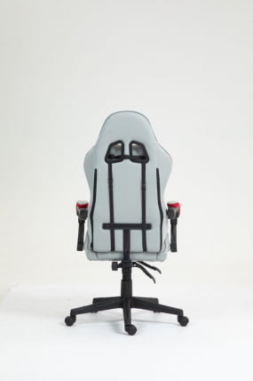 Кресло спортивное TopChairs Phantom ткань серо-красный_3