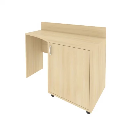 Стол (узкий) с тумбой и бортиком (правый) LIGHT С-СТУ-120 Пр Акация Лорка_0