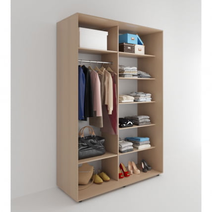 Шкаф-купе 2-х дверный Акцент-Лайт Д3 1200х600 Дуб молочный_1