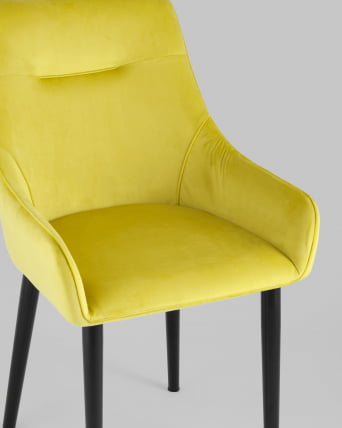 Стул Джоан велюр Желтый_7