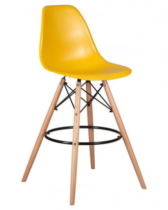 Стул барный DOBRIN DSW BAR (ножки светлый бук, цвет горчичный (Y-03)) 2 шт_1