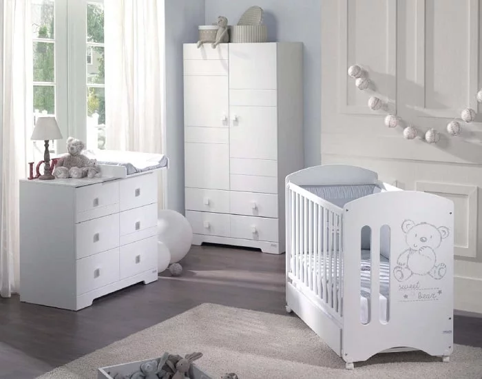 Кровать Micuna Sweet Bear 120x60 White с матрацем CH-620_2