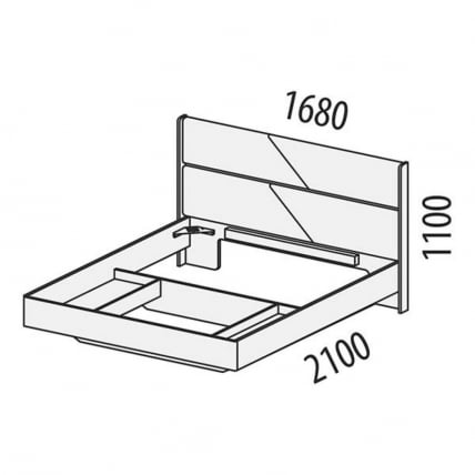 Кровать Монако 903.01 Белый шпон/Даллайс Айвори_4