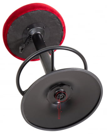 Табурет барный DOBRIN BRUNO BLACK велюр Бордовый  MJ9-43_2