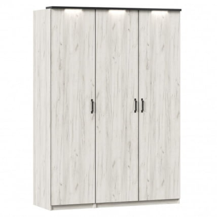 Шкаф трехстворчатый Техно 08 Дуб Крафт белый_0