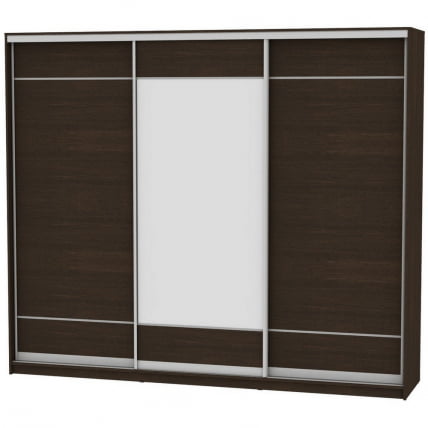 Шкаф-купе B-220х270х60-3(Венге-D7D8D7)_0