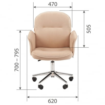 Офисное кресло Chairman Хоме 130 Бежевое / Home_7