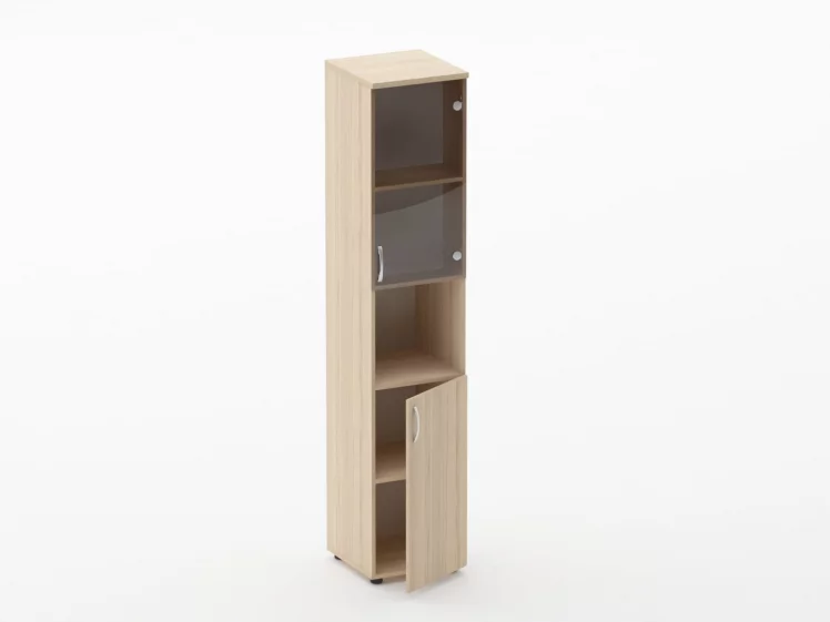 Шкаф высокий со стеклом и нишей Glassy 6.19.14Пр Орех_1