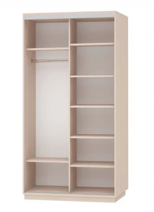 Шкаф-купе двухдверный Экспресс Дуо Медиум 1200х2400h Дуб молочный_1
