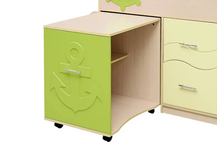 Уголок школьника Юниор-12.1 МДФ матовый Дуб молочный/Синий/Ваниль_1