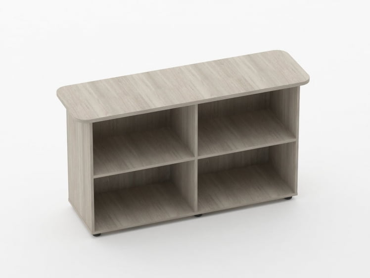 Тумба приставная к двум столам Glassy 3.18.14 Дуб сантана светлый_0