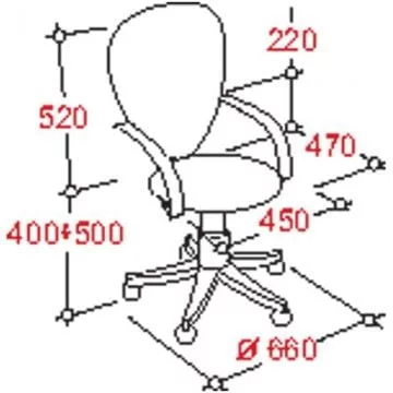 Кресло EChair-203 PTW net 289487 Черно-синее_1