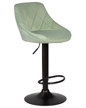 Стул барный DOBRIN LOGAN BLACK Мятный велюр MJ9-87_1