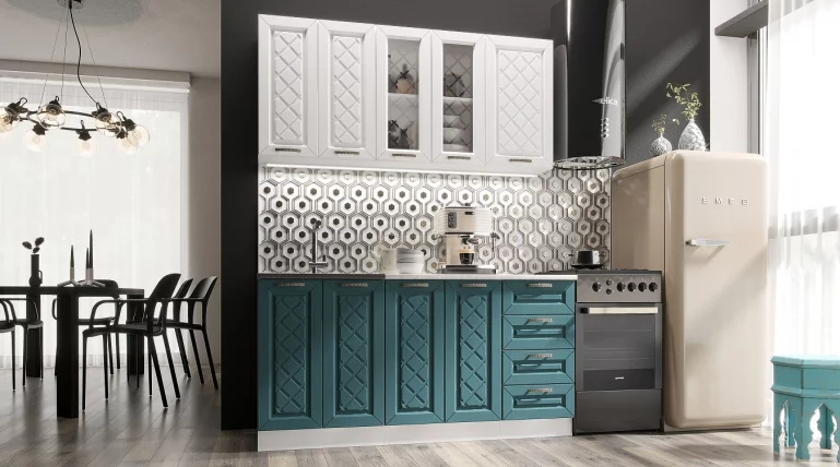 Кухня Агава 1,6 м Белый/Трюфель_0