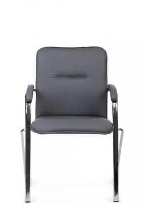 Стул Самба с мягкими подлокотниками SMB-01H Хром гальв. Серый_7