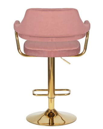 Стул барный DOBRIN CHARLY GOLD (розовый велюр (MJ9-32)) 2 шт_5