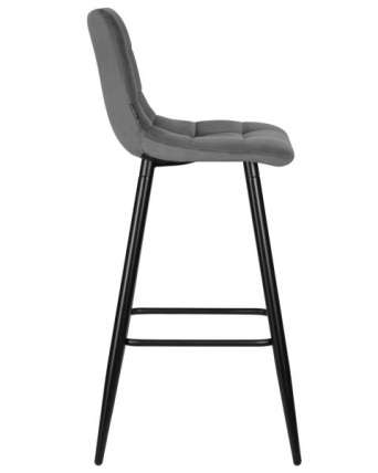 Стул барный DOBRIN NICOLE (черные матовые ножки, темно-серый велюр (108-91)) 2 шт_3