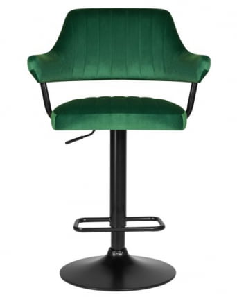 Стул барный DOBRIN CHARLY BLACK (зеленый велюр (MJ9-88)) 2 шт_7