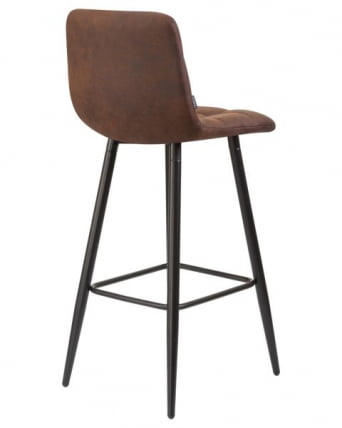 Стул барный DOBRIN NICOLE (черные матовые ножки, коричневая микрофибра (PK-03)) 2 шт_4