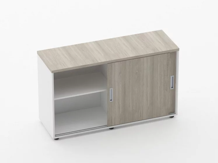 Тумба-купе для рабочего модуля Deka 9.02.125 Дуб Сантана светлый/Белый_1