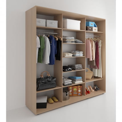 Шкаф-купе 3-х дверный Акцент-Вера ДР 1500х600 Дуб молочный_1