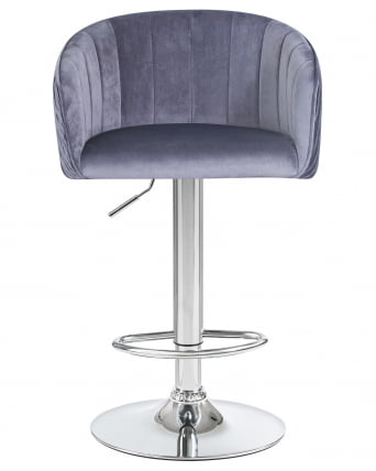 Стул барный DOBRIN DARCY Серый велюр 1922-19_5