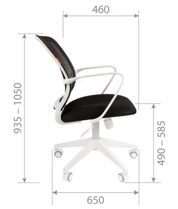 Кресло для оператора Chairman 698 white TW Оранжевое_4