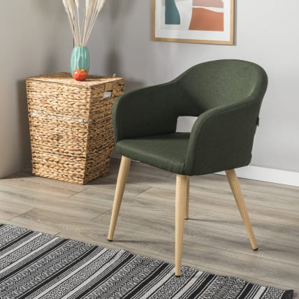 Кресло Oscar темно-зеленый/нат.дуб_2