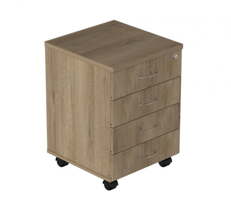 Тумба подкатная с замком Р.Т-4 ЗЦ Ясень темный_0