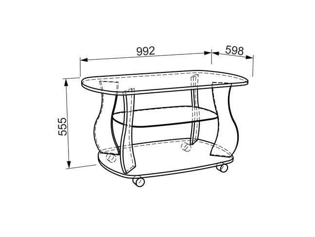 Стол журнальный Барон №2 модуль 01 Дуб сонома_1