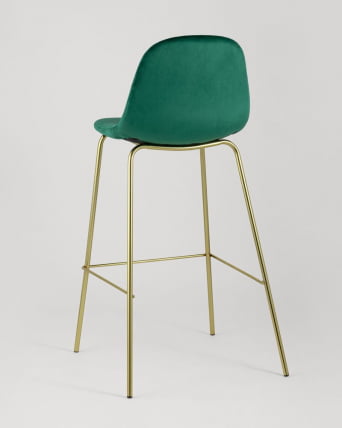 Стул барный Валенсия Зеленый с золотыми ножками_6
