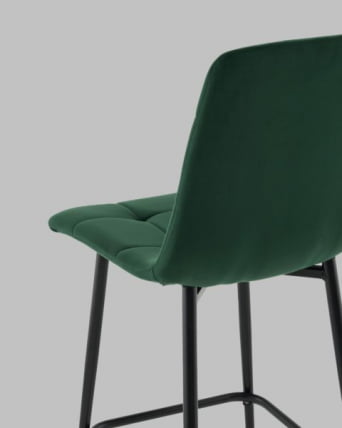 Стул полубарный Одди ПБ велюр темно-зеленый_5