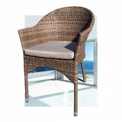 Плетеное кресло AFM-353CL Beige + подушка_0