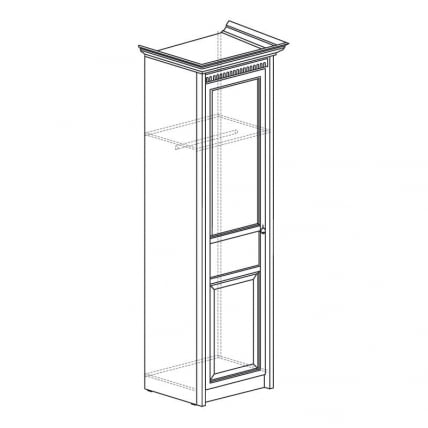 Шкаф однодверный Лючия 182 Дуб Оксфорд серый_1