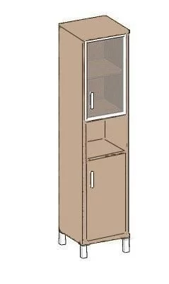 Стеллаж стекло в раме В431.9 L Дуб девон_0