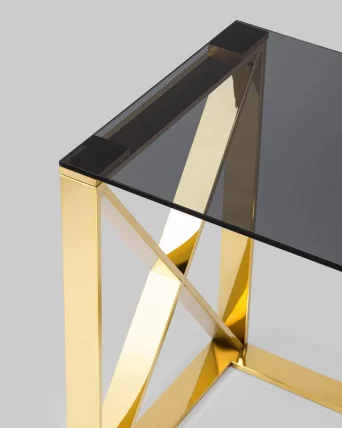 Журнальный стол КРОСС 40x40 Золото_5