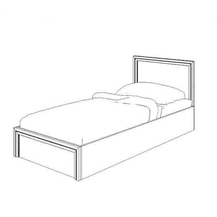 Кровать с подъемным механизмом Модуль №22 Ясень шимо светлый/белый_3