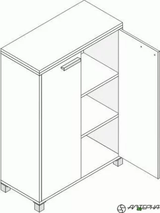 Шкаф для документов Л.Ш-4 Орех_0