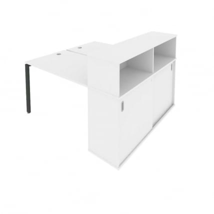 Рабочая станция с опорным шкафом-купе Metal System Б.РС-СШК-2.2 Белый/Антрацит_0