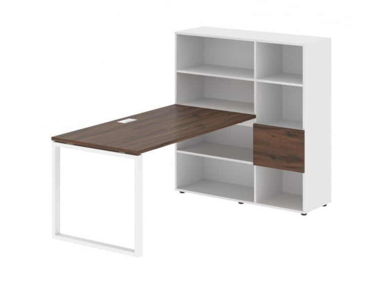 Рабочая станция EDIS EQRST 1215 Дуб Денвер темный Белый Белый_0