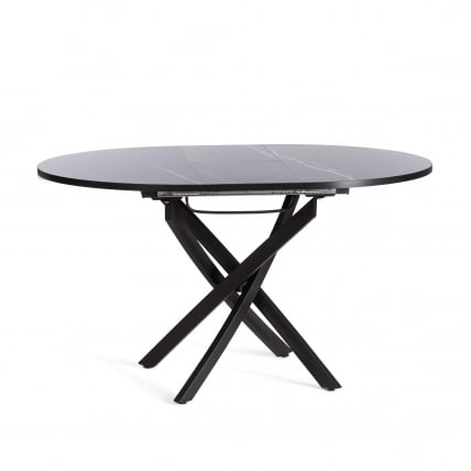 Стол MANZANA ЛДСП/HPL/металл, 100 х 100+30 х 75 см, Мрамор черный/черный_5