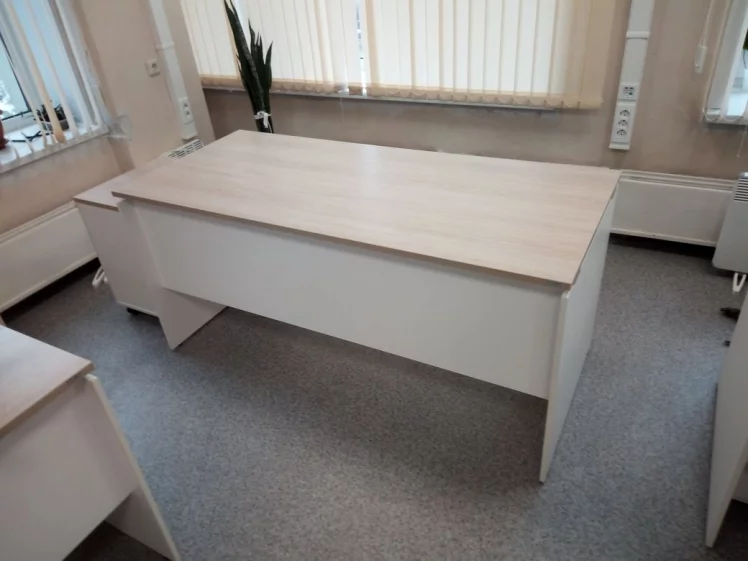 Стол прямой Deka ЛДСП каркас 75.07.16 Дуб Сантана светлый/Белый_2